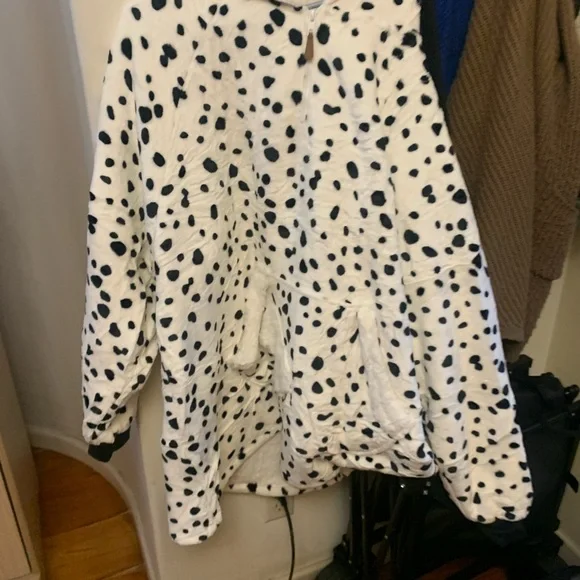 Cozy Dalmatian Print Hoodie - Picture 2 of 6